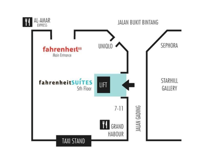 Fahrenheit Condo Bukit Bintang Kl 2R By Roseline Kuala Lumpur Esterno foto